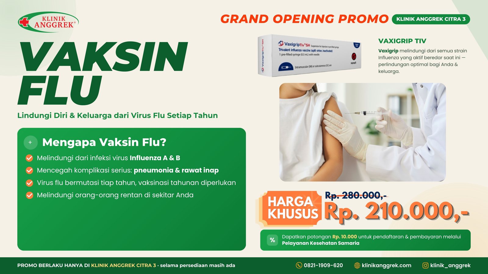 Promo Vaksin Influenza Opening Klinik Anggrek Citra 3